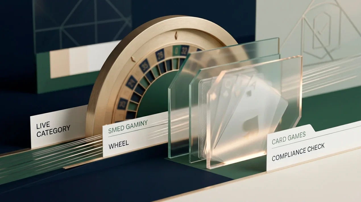 Abstract live casino table cards without real branding